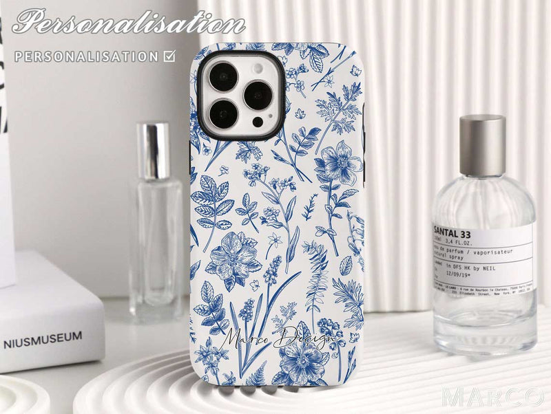 1352 cute vintage deep blue flower sea iphone case 1352 phone case sydney australia