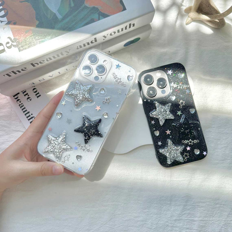 1357 3d glitter star resin iphone case cover 1357 phone case sydney australia