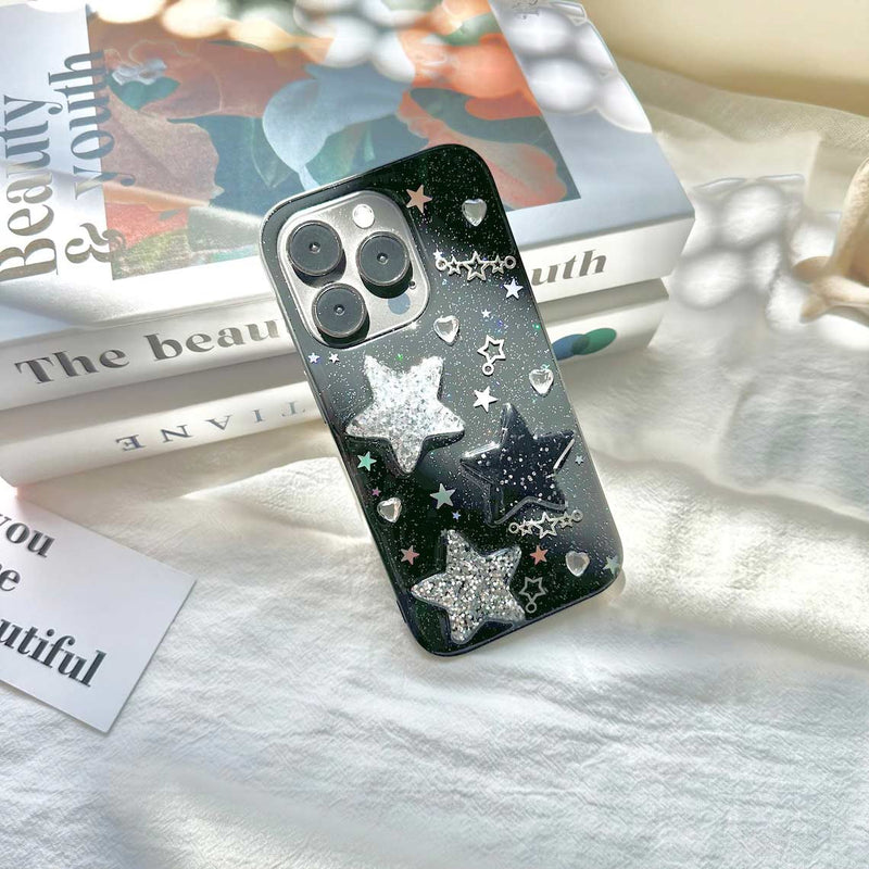 1357 3d glitter star resin iphone case cover 1357 phone case sydney australia