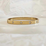 1362 gold diamond clover bangle minimalist bangle bracelet 1362 jewellery sydney australia