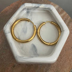 1377 chunky round huggie hoop stud 1377 jewellery sydney australia