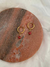 1380 red heart crystal huggie sleeper hoop earrings 1380 jewellery sydney australia