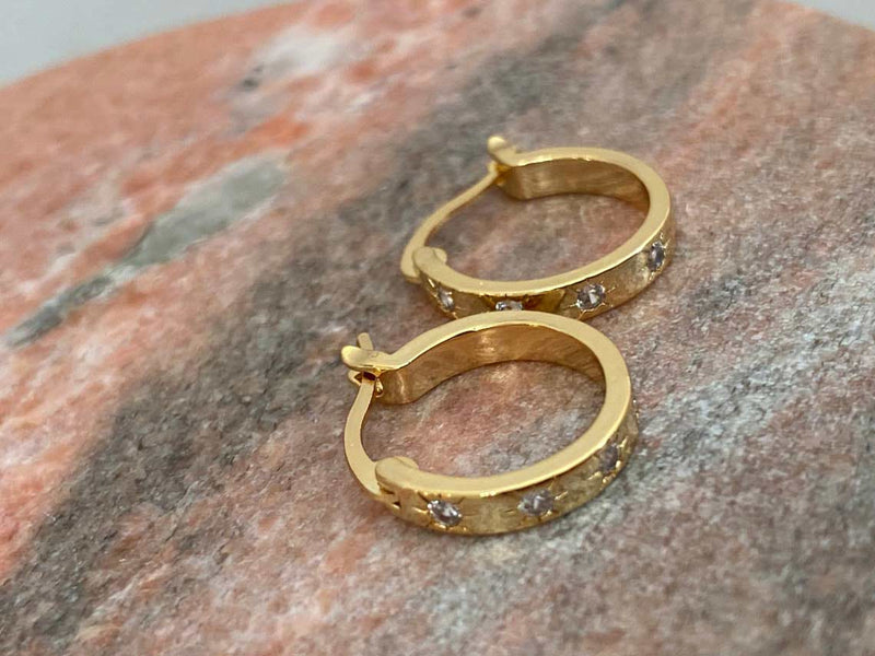 1382 north star huggie sleeper hook hoop earrings gift 1382 jewellery sydney australia