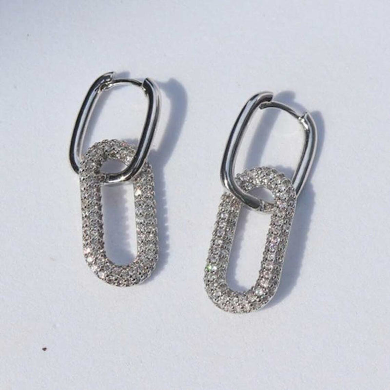 1387 diamond cz oval hoop earrings 1387 jewellery sydney australia