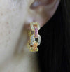 1390 pave chain link hoop earrings 1390 jewellery sydney australia