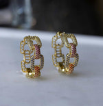 1390 pave chain link hoop earrings 1390 jewellery sydney australia