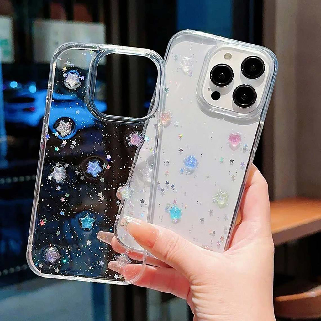 895 3d star glow in the dark iphone case cover for iphone 15 plus 15 pro max luminous clear glitter soft phone cover for iphone 11 12 13 14 pro max 895 phone case sydney australia