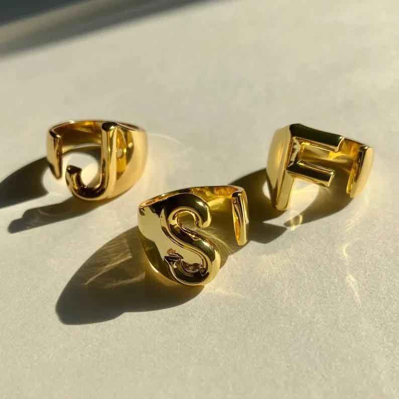 1000 adjustable meaningful gold initial ring 1000 jewellery australia