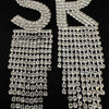 1079 long letter initial earrings rhinestone alphabet earrings 1079 jewellery australia