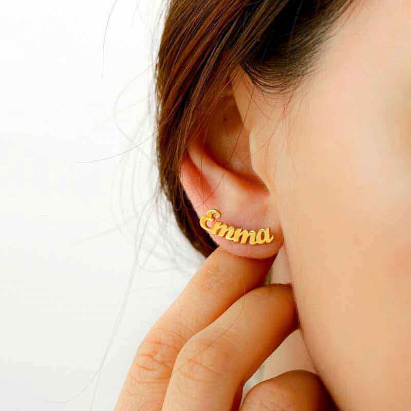 1091 name stud earrings 1091 jewellery australia