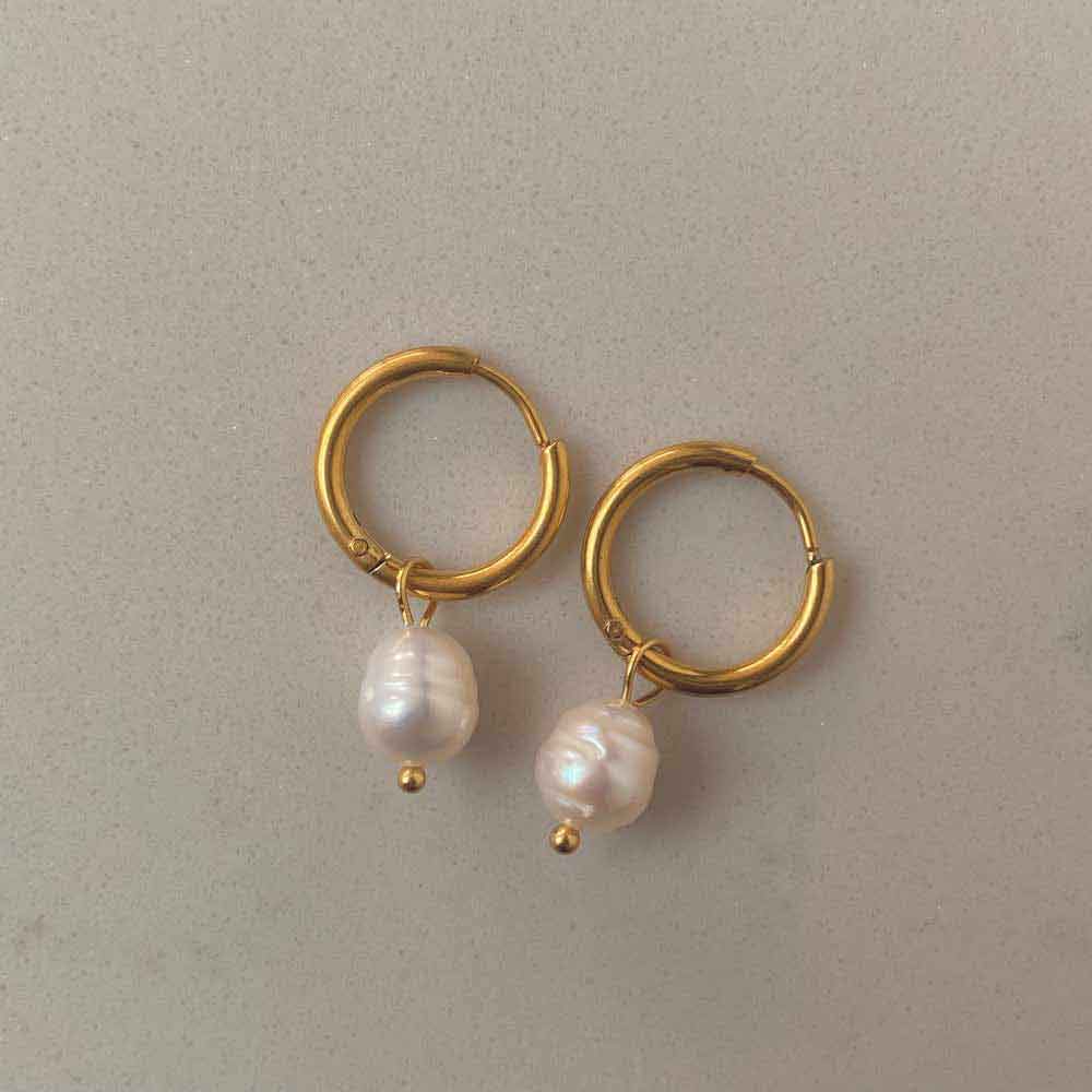 1156 pearl hoop earrings 1156 jewellery australia