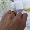 1263 14k gold plated croissant signet ring 1263 jewellery sydney australia