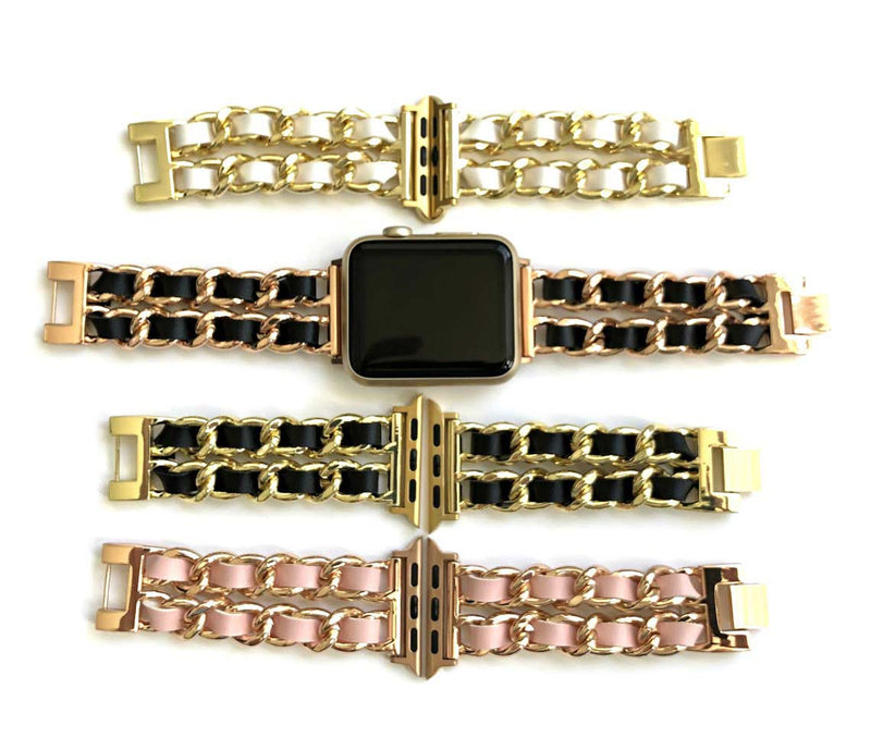 1288 designer chain and leather apple watch band 1288 watch band sydney australia