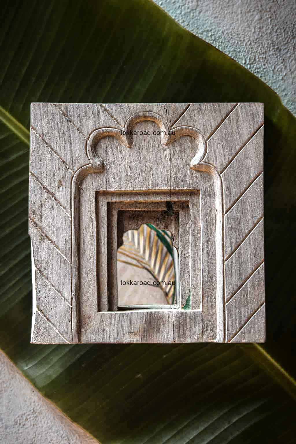 Vintage Indian Mirrors Square 3-0023