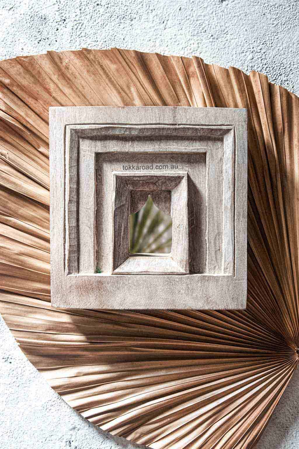 Vintage Indian Mirrors Square 3-0044