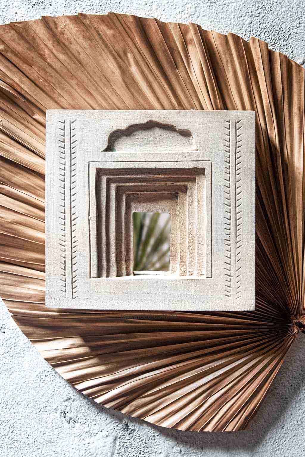 Vintage Indian Mirrors Square 3-0059