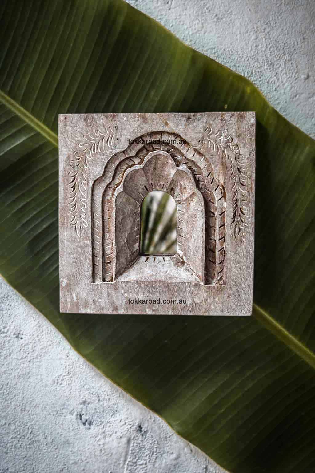 Vintage Indian Mirrors Square 3-0090