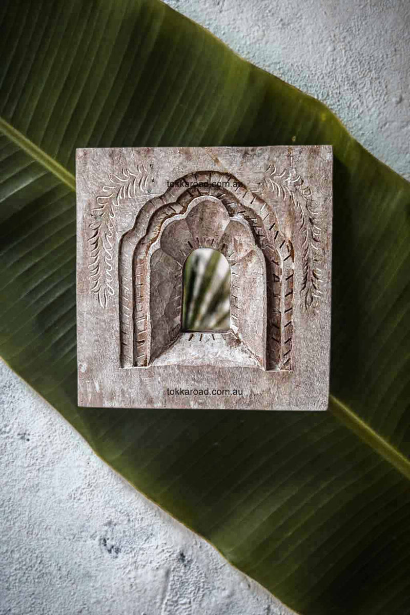 Vintage Indian Mirrors Square 3-0090