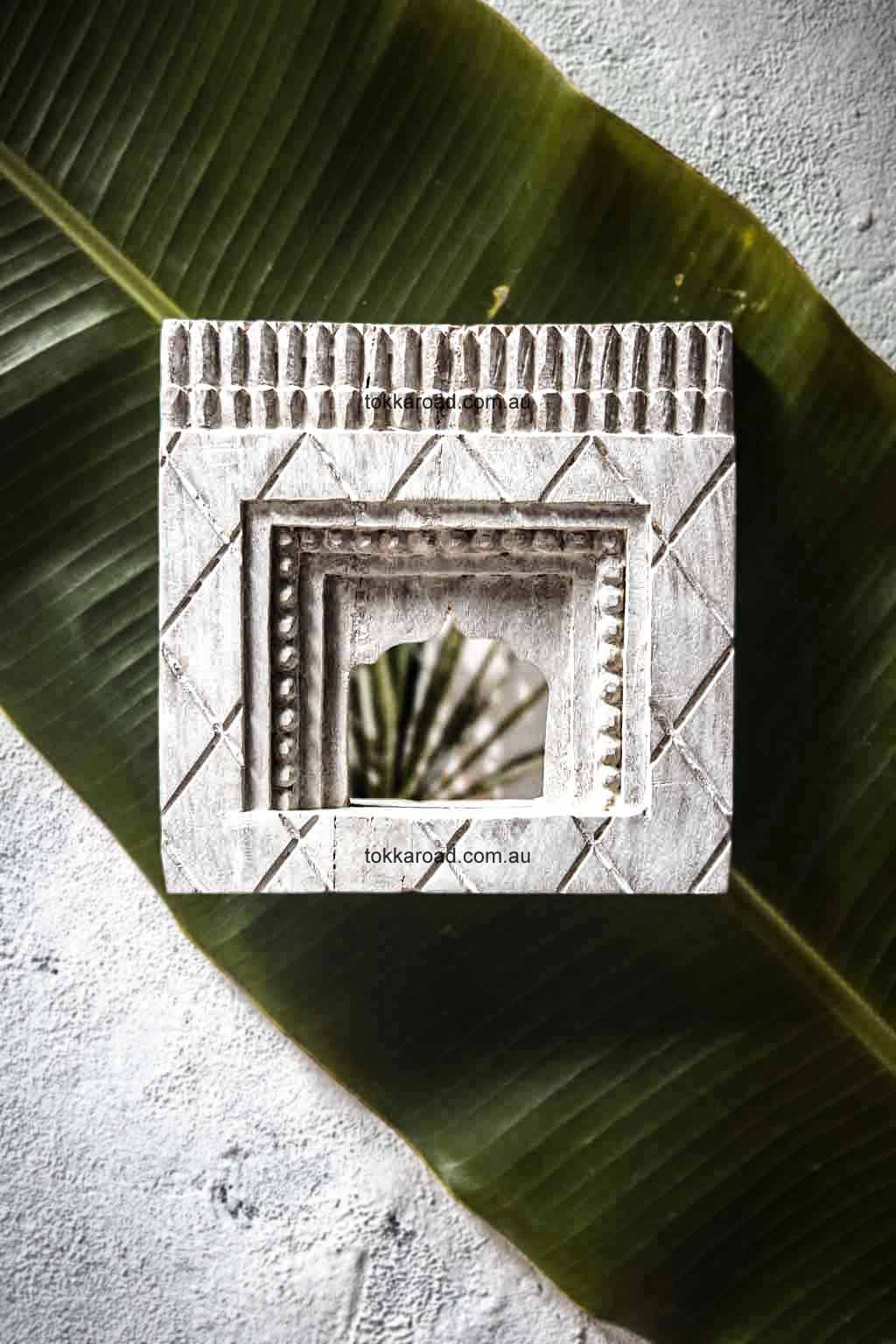 Vintage Indian Mirrors Square 3-0119