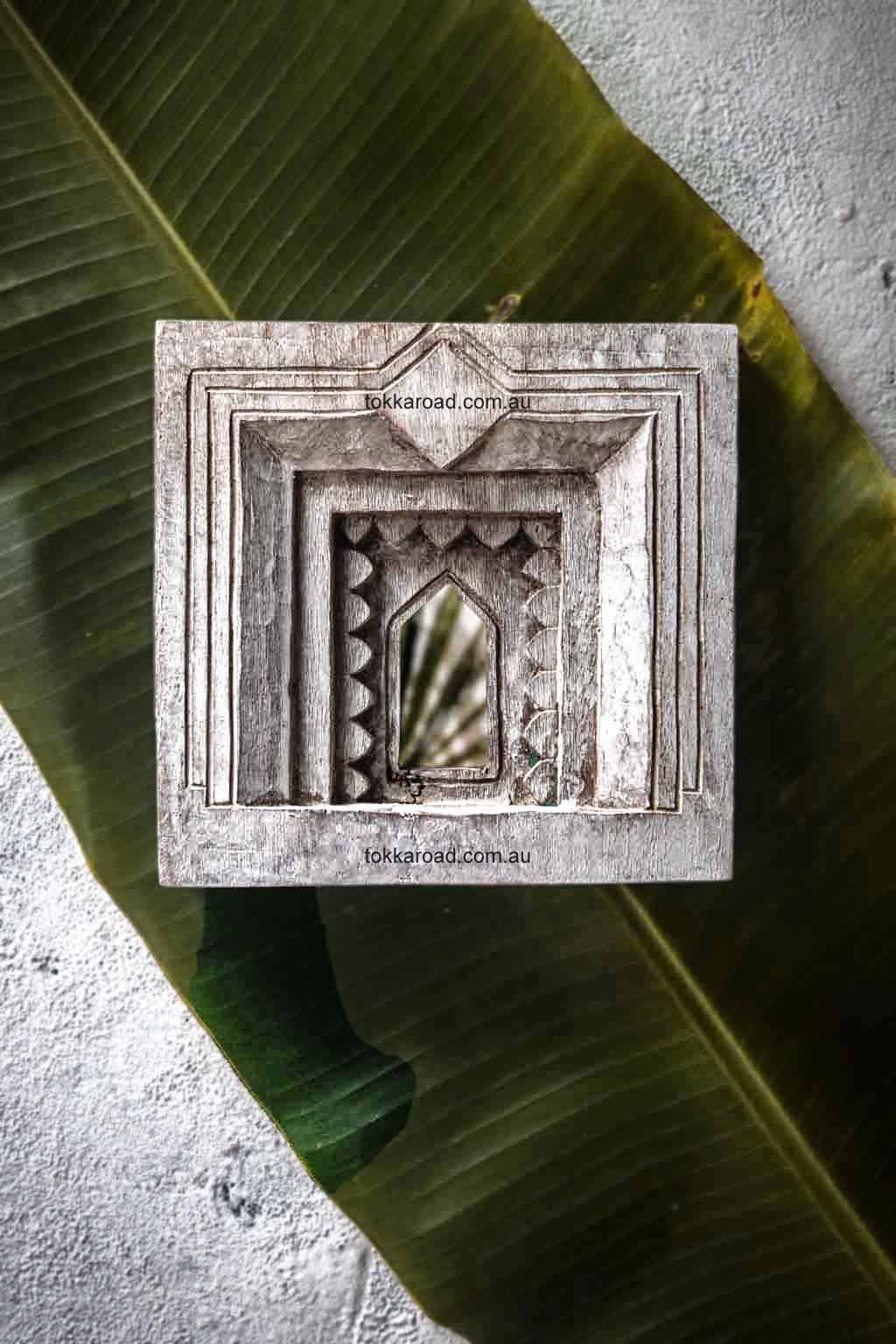 Vintage Indian Mirrors Square 3-0128