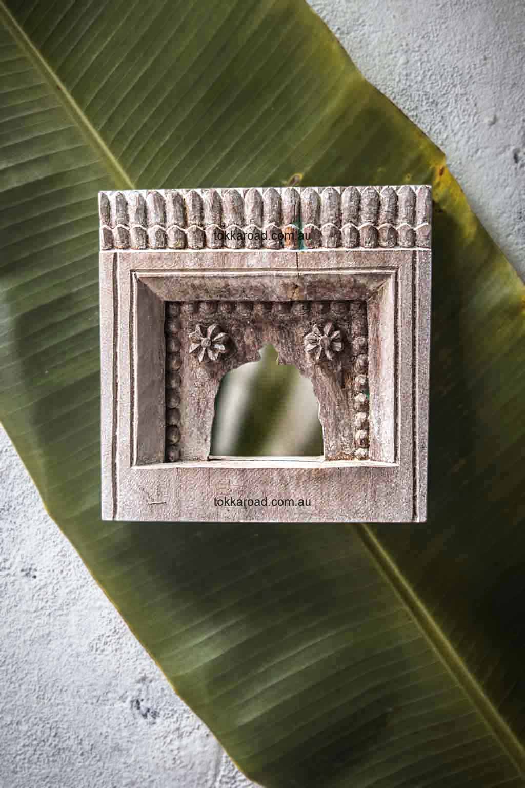 Indian Temple Mirrors Square 3-0130