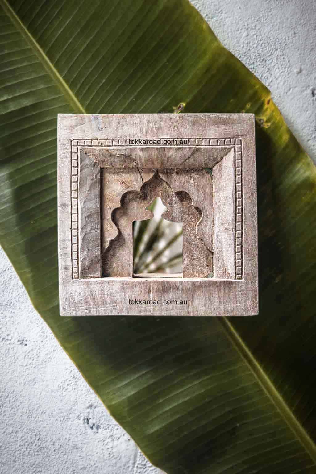 Indian Temple Mirrors Square 3-0135