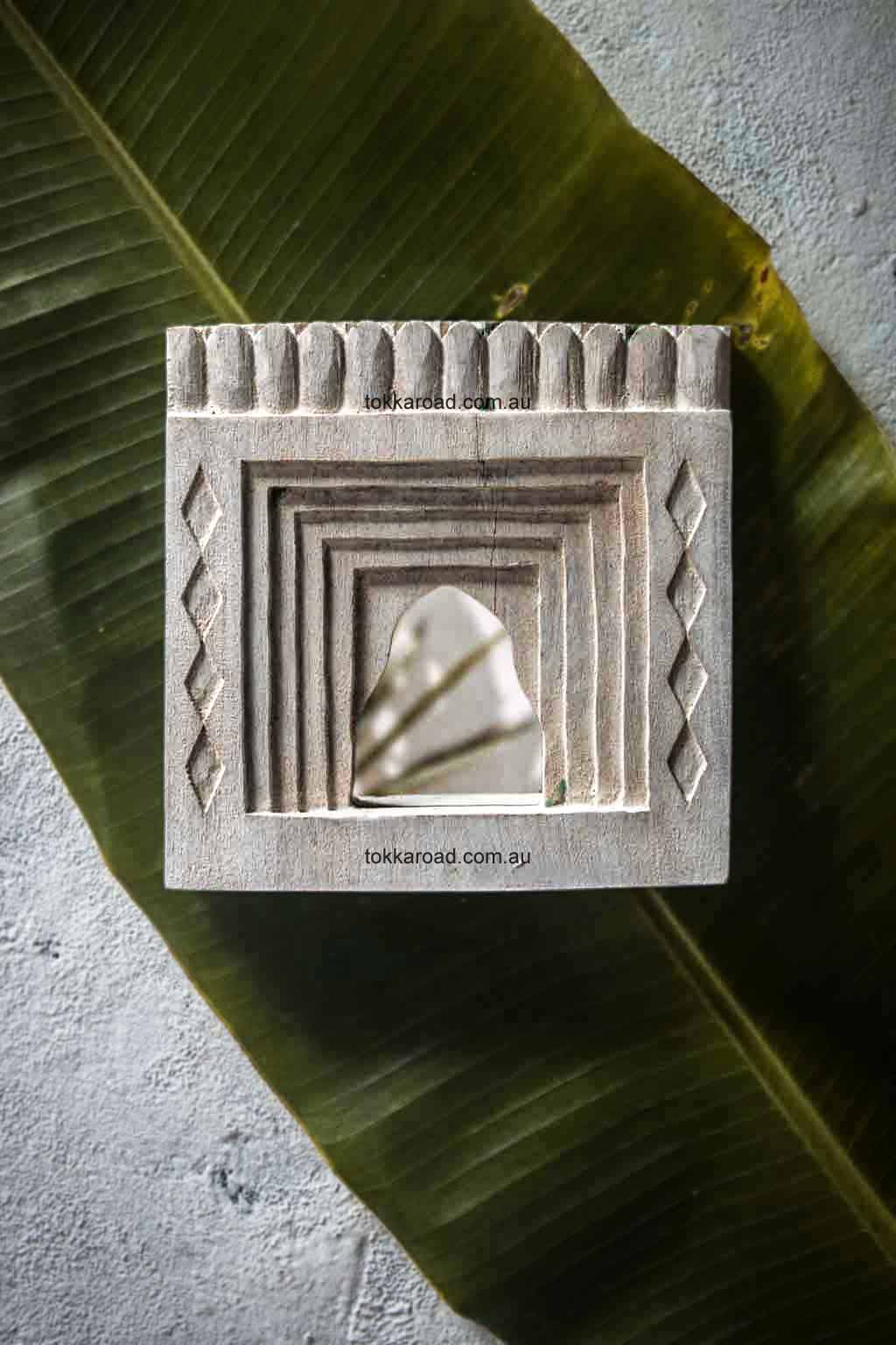 Indian Temple Mirrors Square 3-0145