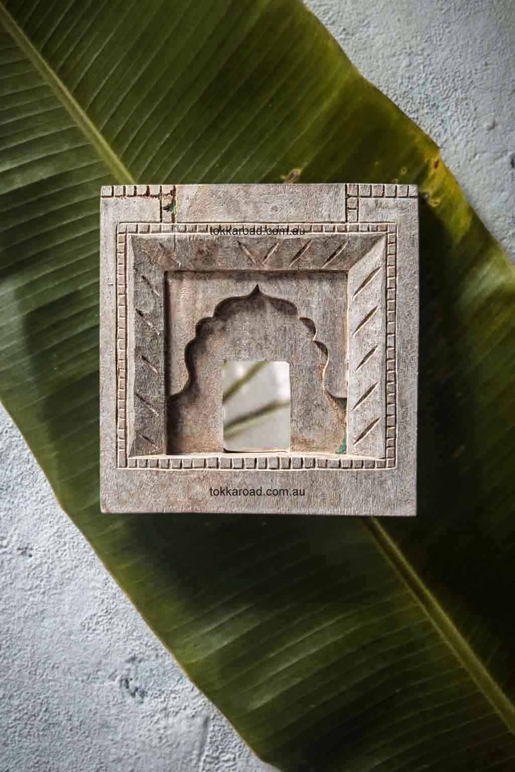 Vintage Indian Mirrors Square 3-0153