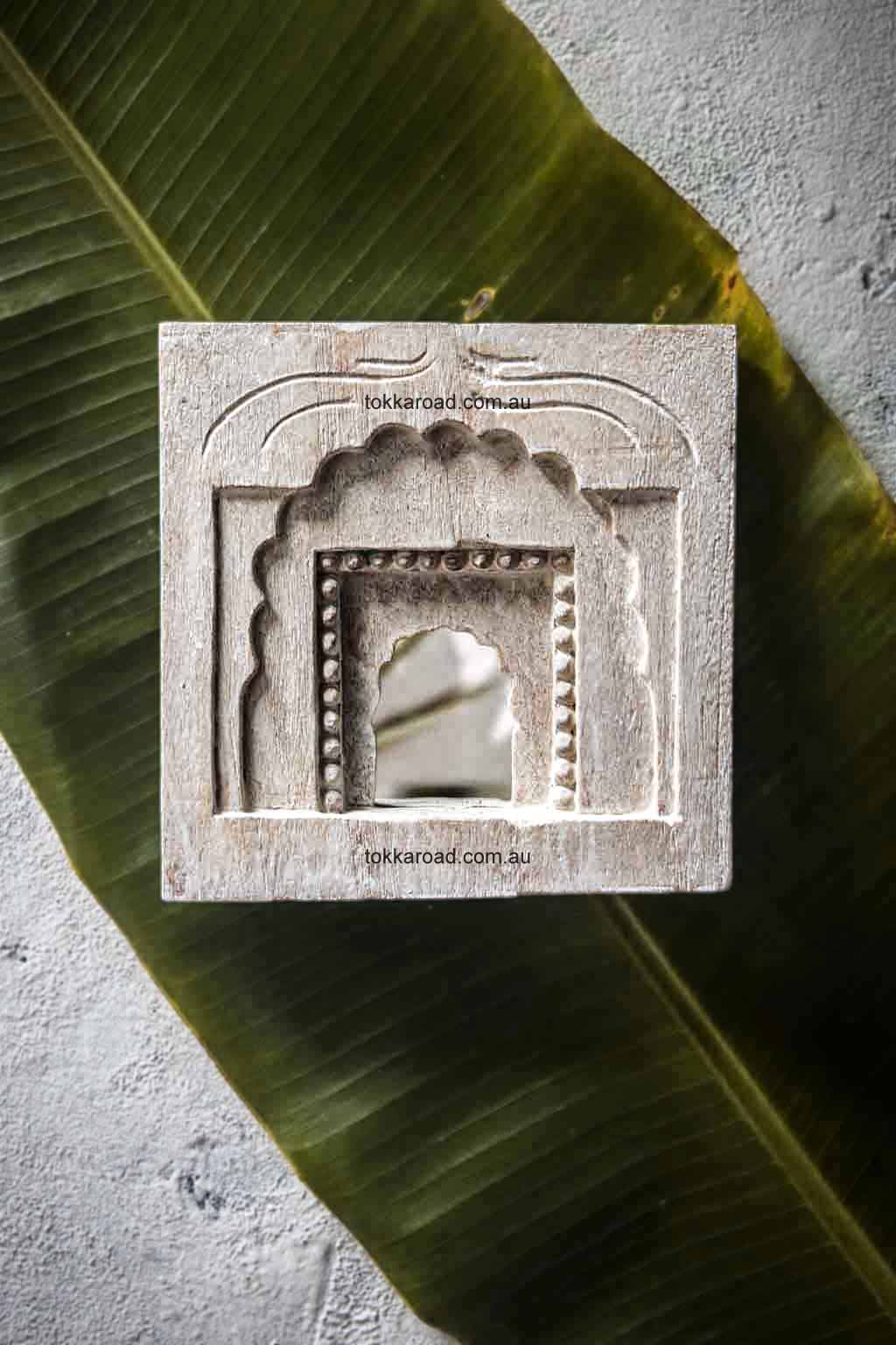 Indian Temple Mirrors Square 3-0155