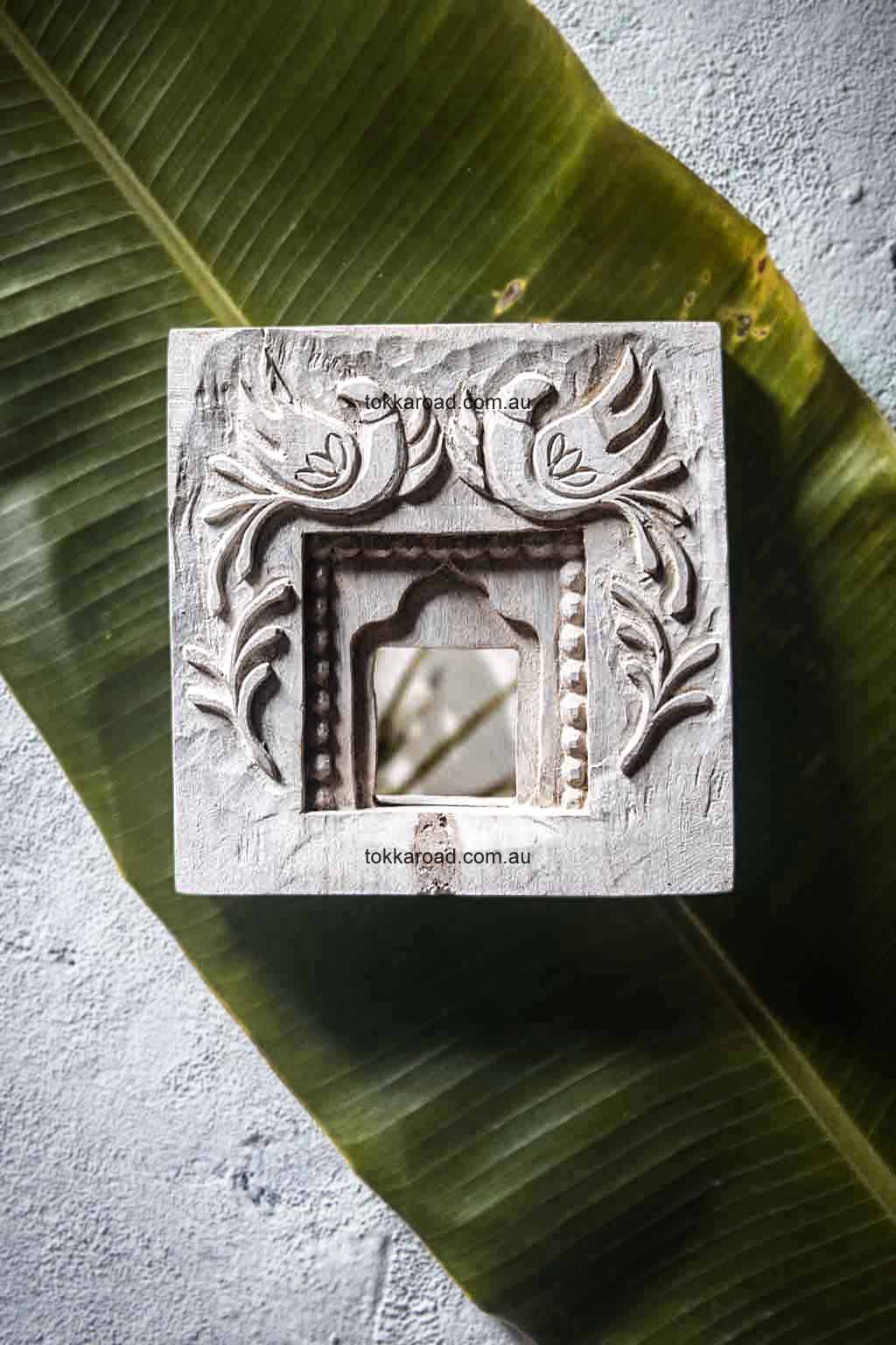 Vintage Indian Mirrors Square 3-0156