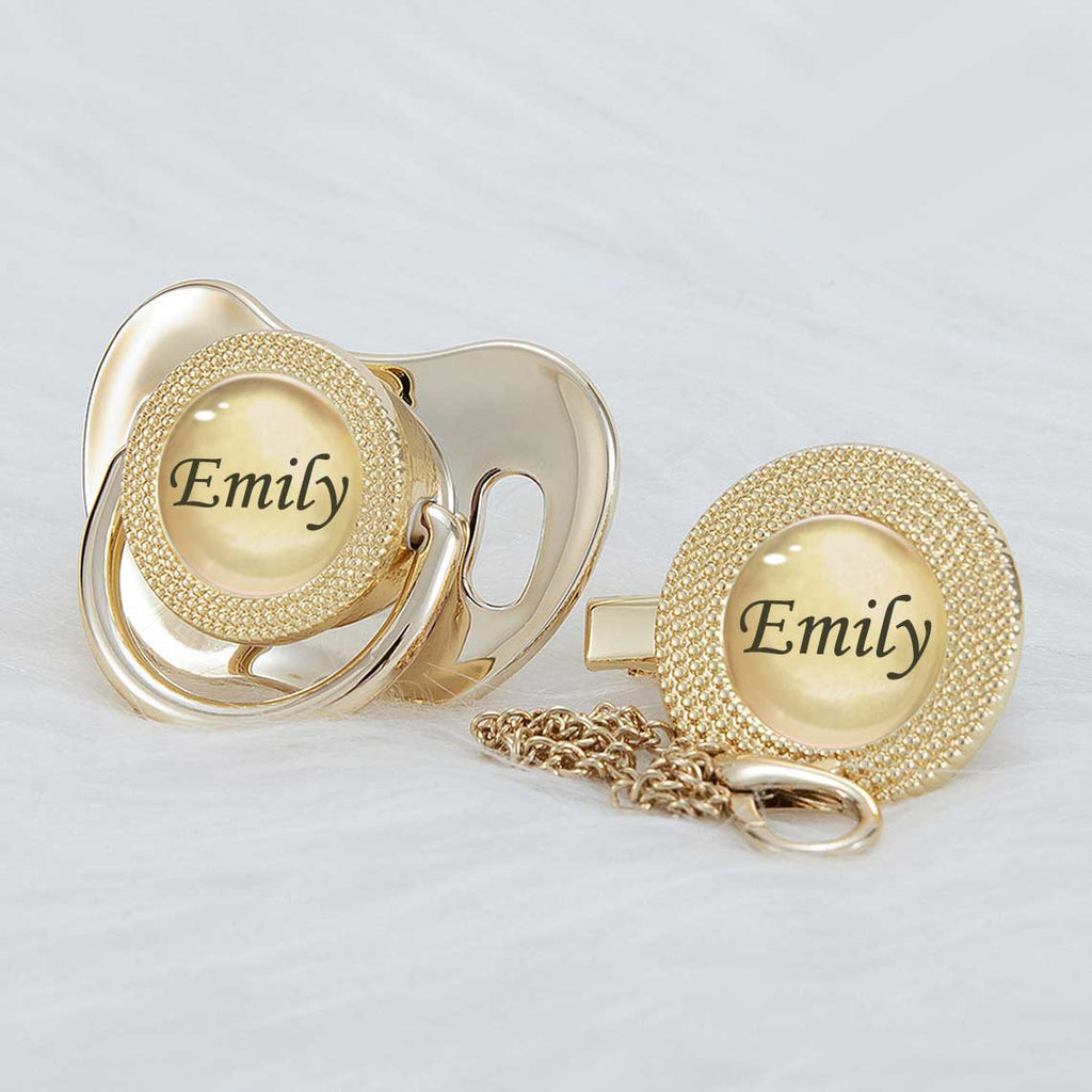 Gold Pacifier Custom Name Pacifiers Gold Custom Bling Pacifier