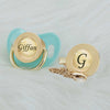 3 gold custom bling pacifier dummy with personalized baby name gift set with clip 3 pacifier sydney australia