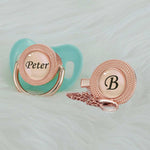 6 personalized bling pacifier dummy custom name and clip baby shower 6 pacifier sydney australia