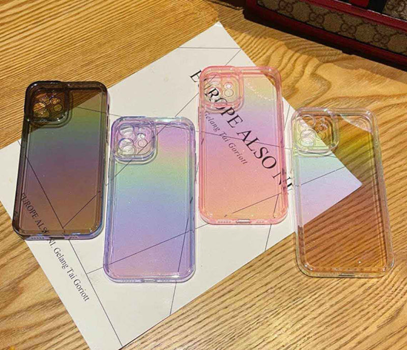 776 aurora phone case rainbow glitter holographic transparent phone case for iphone 14 13 12 11 pro max xr xs max 7 8 plus case 776 phone case australia