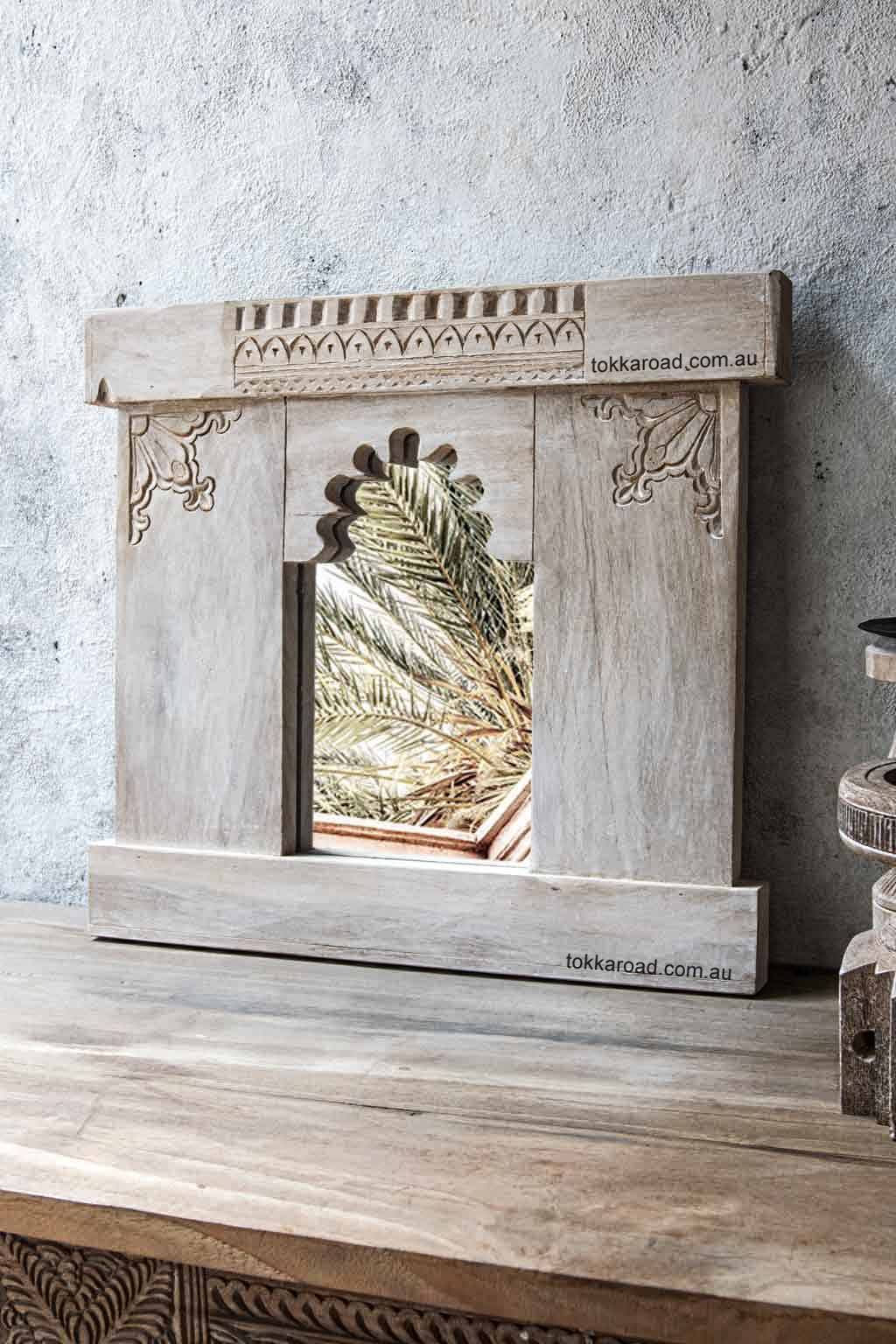 Vintage Indian Mirrors H-Frame 8-0011
