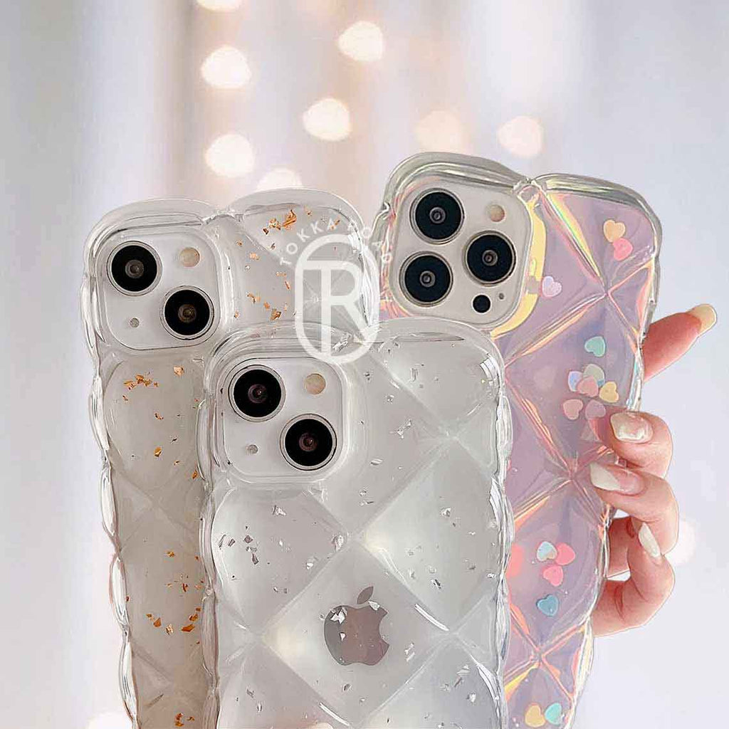 915 quilted gold and silver leaf iphone 15 14 13 12 11 pro max clear elegant glitter xs xr 7 8 14 15 plus se case cover transparent 915 phone case australia