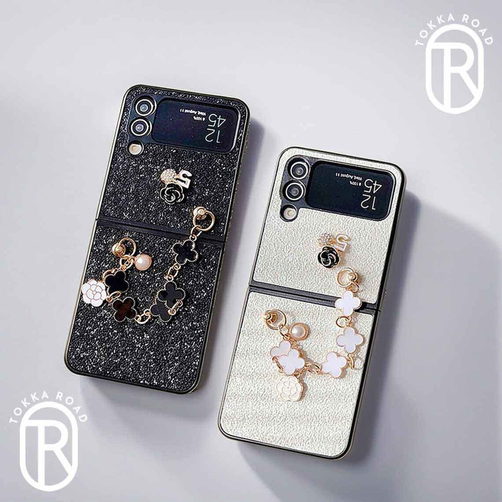 930 handmade glitter flower bracelet wrist strap phone case cover for samsung galaxy z flip 3 4 5 930 phone case australia
